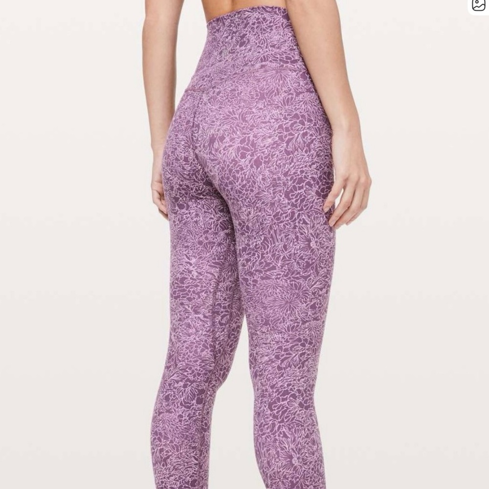 lululemon High-Rise Lavender Floral Print Leggings
